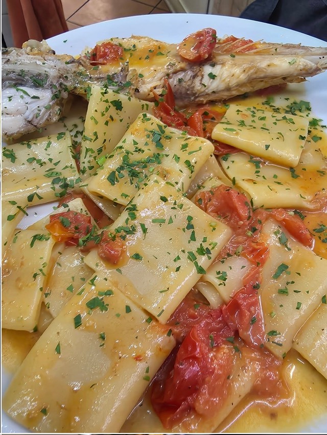 Pasta con pesce della cucina di Antica Trattoria PP2